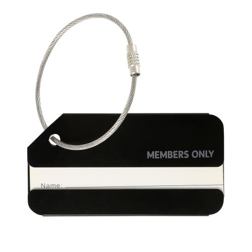 Members Only Luggage Tags, Set Of 3 Durable Metal Travel Tags In Black
