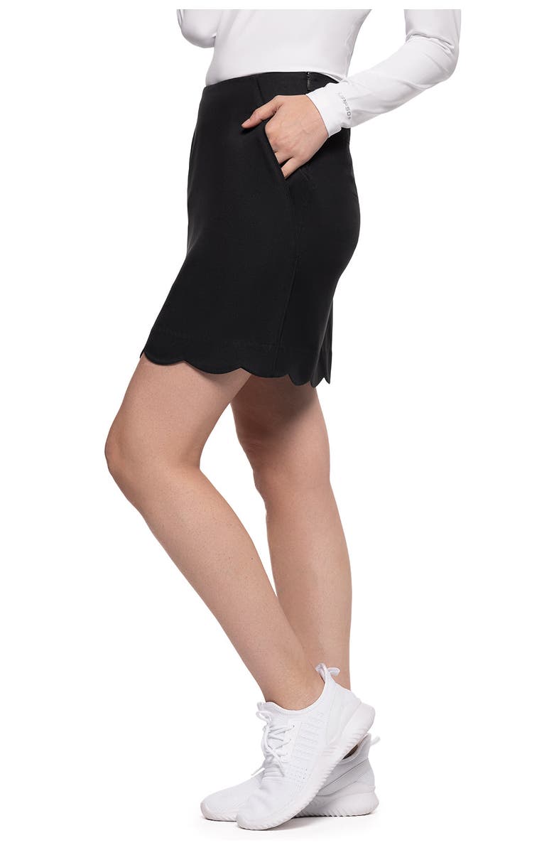 Coolibar Golf Skort with Scallop Detail - UPF 50+ Sun Protection - Valorus, Alternate, color, Black