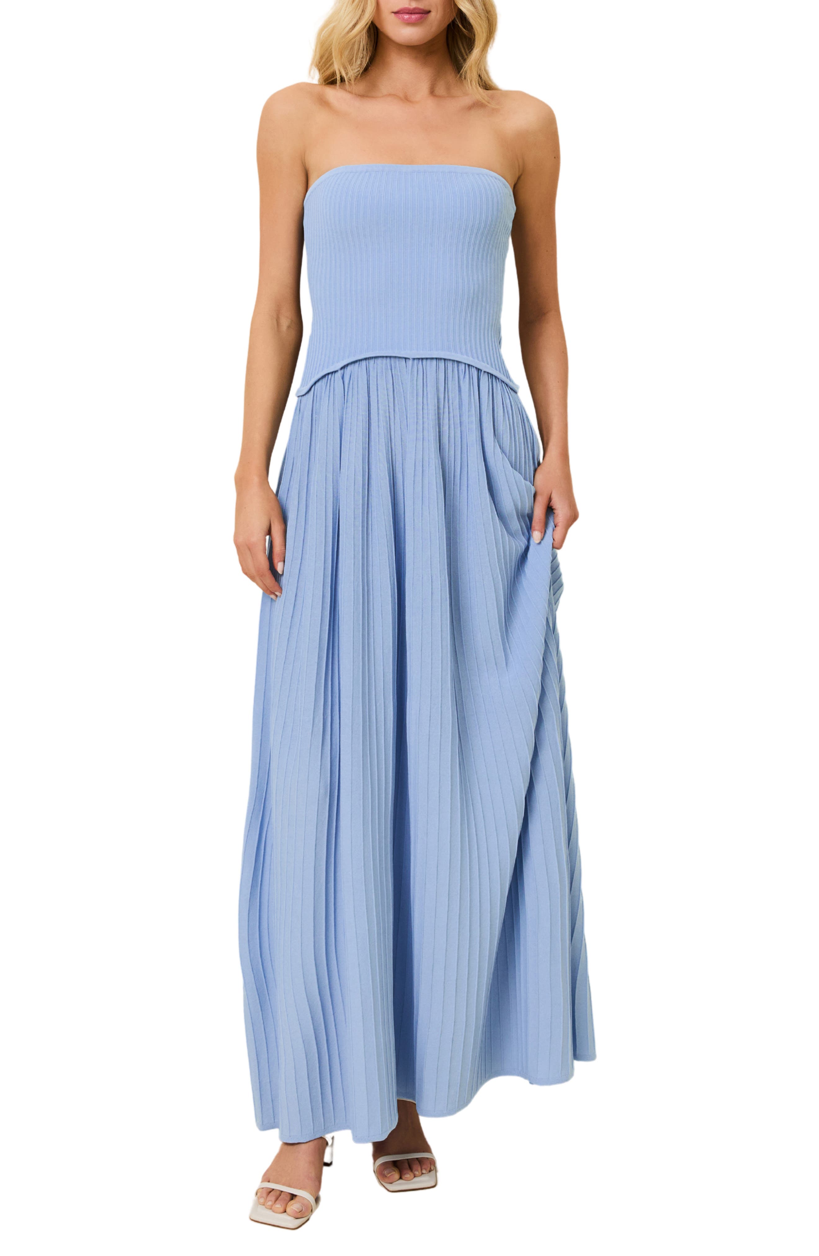 Soglio Strapless Rib Maxi Dress