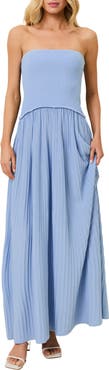 Solid & Striped Soglio Strapless Rib Maxi Dress
