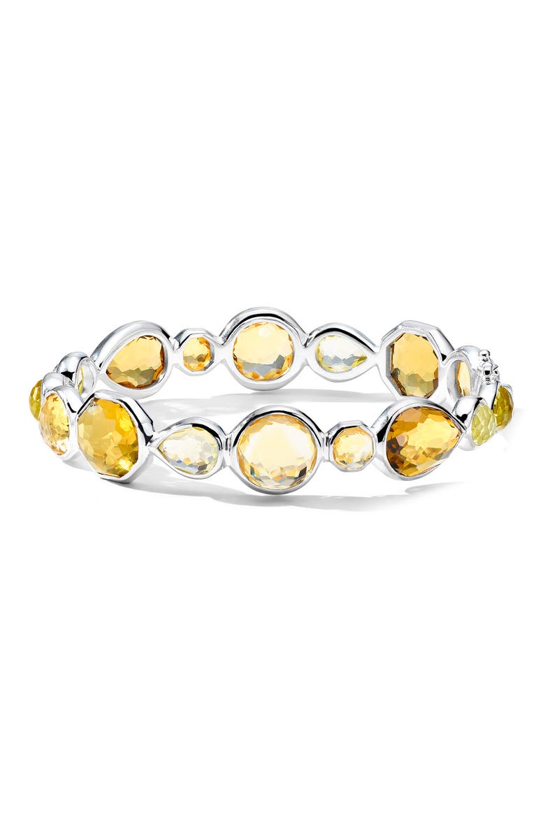 Rock Candy Citrine Bangle, Main, color, SILVER