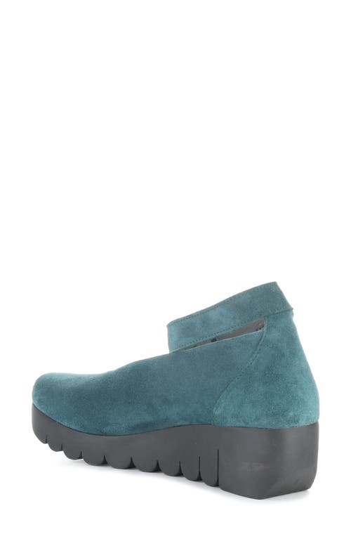 Fly London Vily Ankle Strap Platform Wedge Pump In Blue