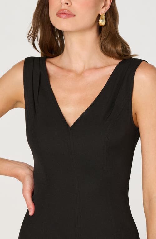 Astr The Label V-neck Midi Dress In Black