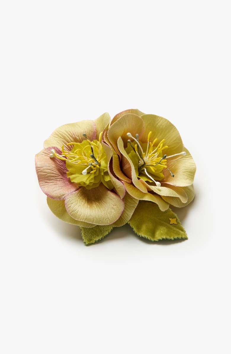 Helena Simon The Hellebore Floral Brooch, Alternate, color, Yellow