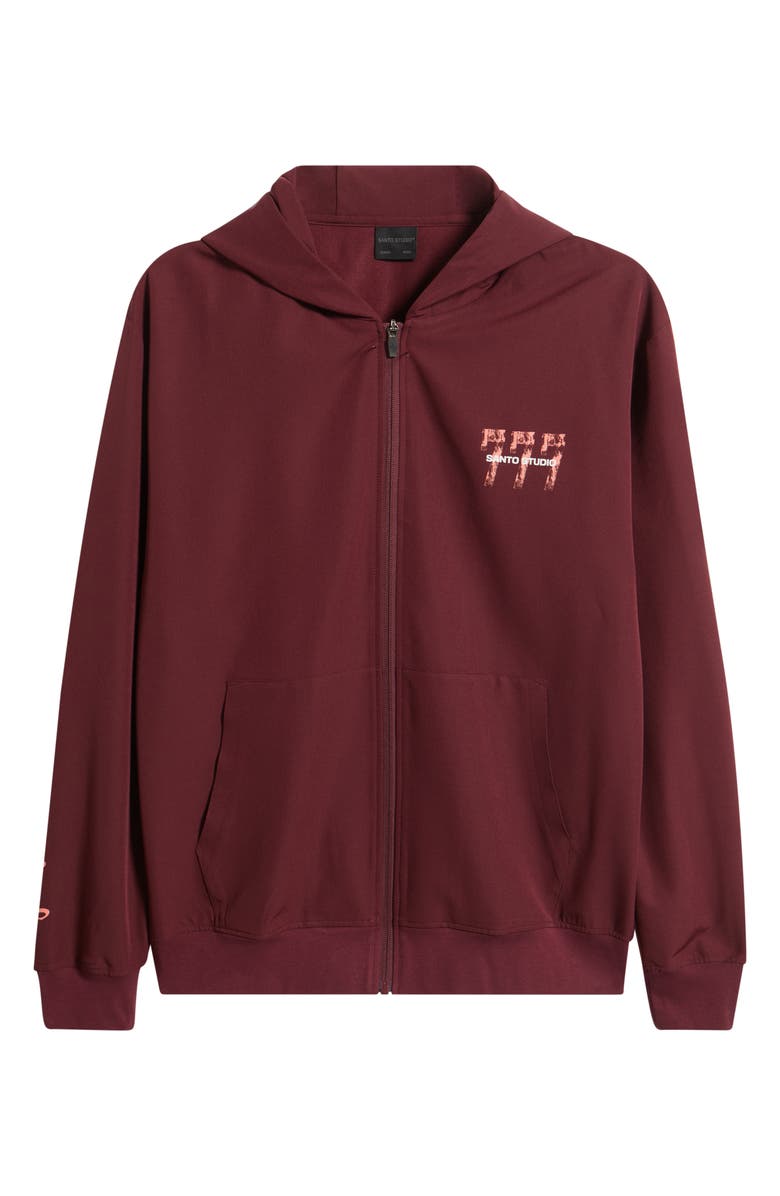 SANTO STUDIO Tempo 777 Zip Front Hoodie, Alternate, color, Merlot