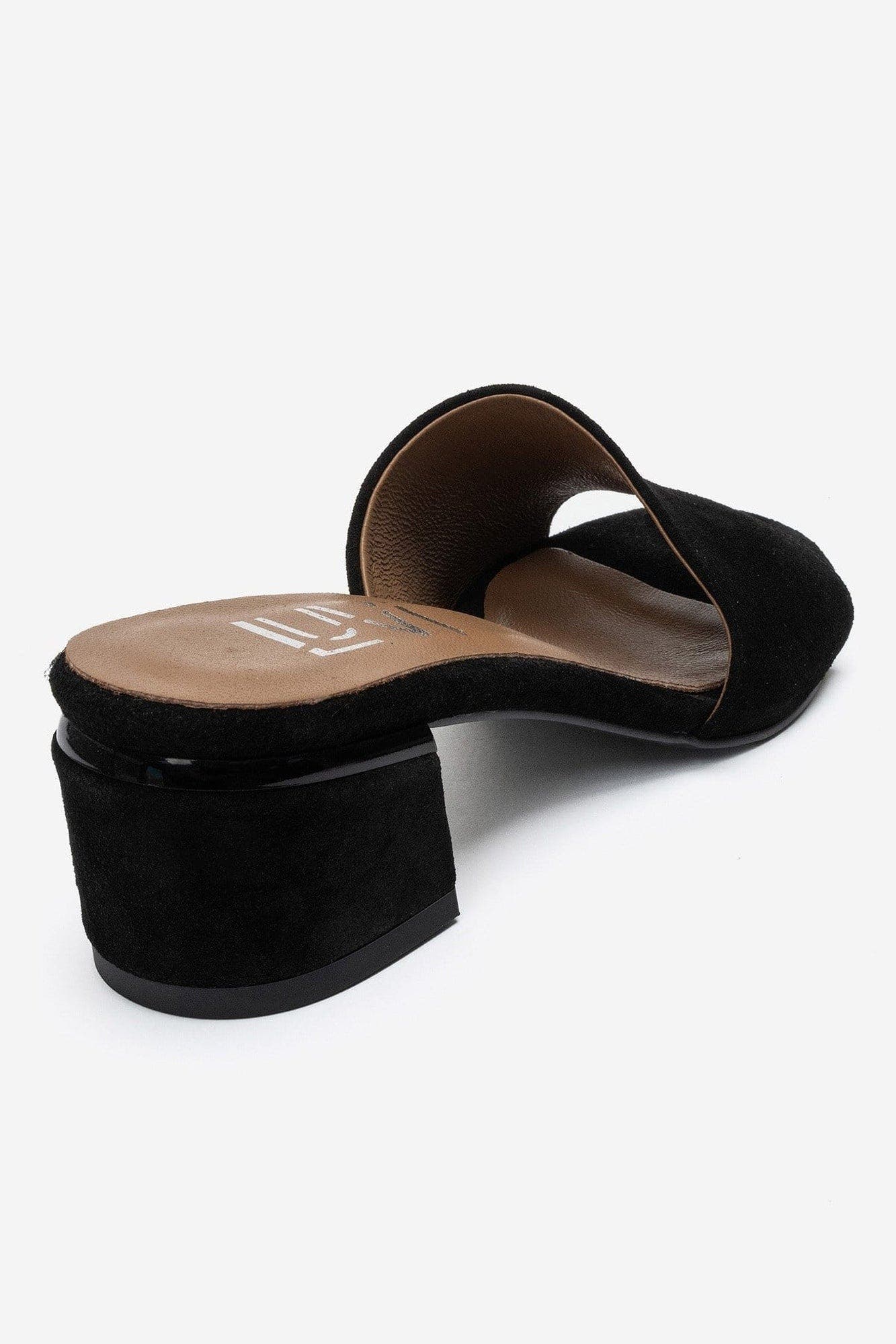 Delavie Leather Block Heel Sandal, Alternate, color, Black Suede