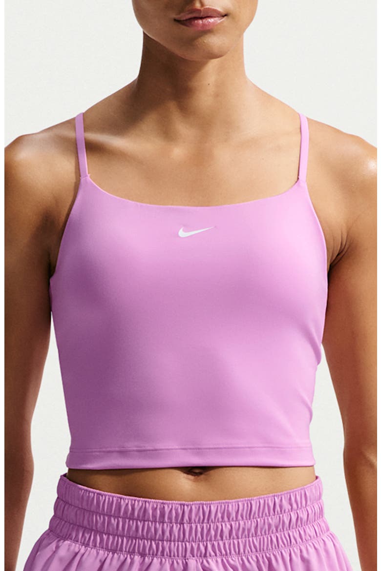 One Dri-FIT Camisole, Main, color, LIGHT MAGENTA/ WHITE