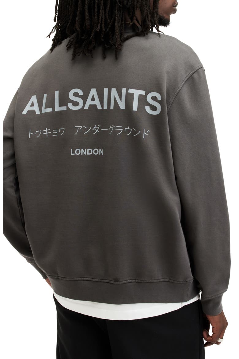 Underground Logo Organic Cotton Graphic Sweatshirt, Main, color, SHADED GREY