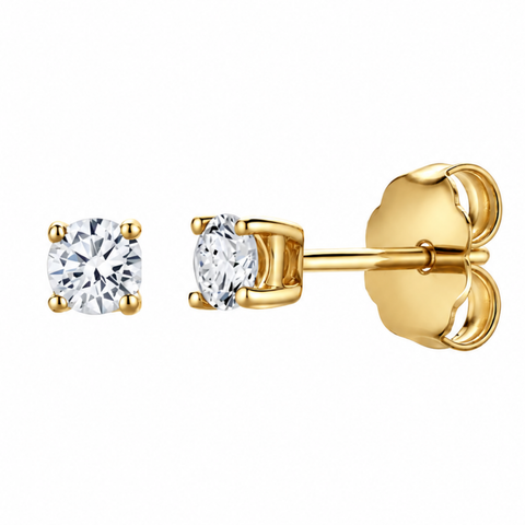 Valeria 14K Gold 1.5 Ct TW F VVS2 Lab Grown Round Diamond Stud Earrings