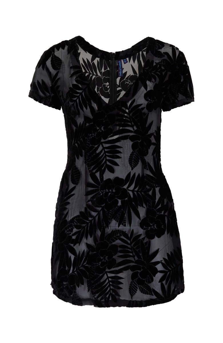 Lords of Harlech Country Floral Womens V-neck Mini Dress, Alternate, color, Country Floral Black