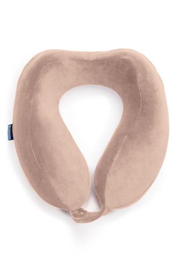 Brookstone Ultra Dorm Memory Foam Neck Pillow In Pink