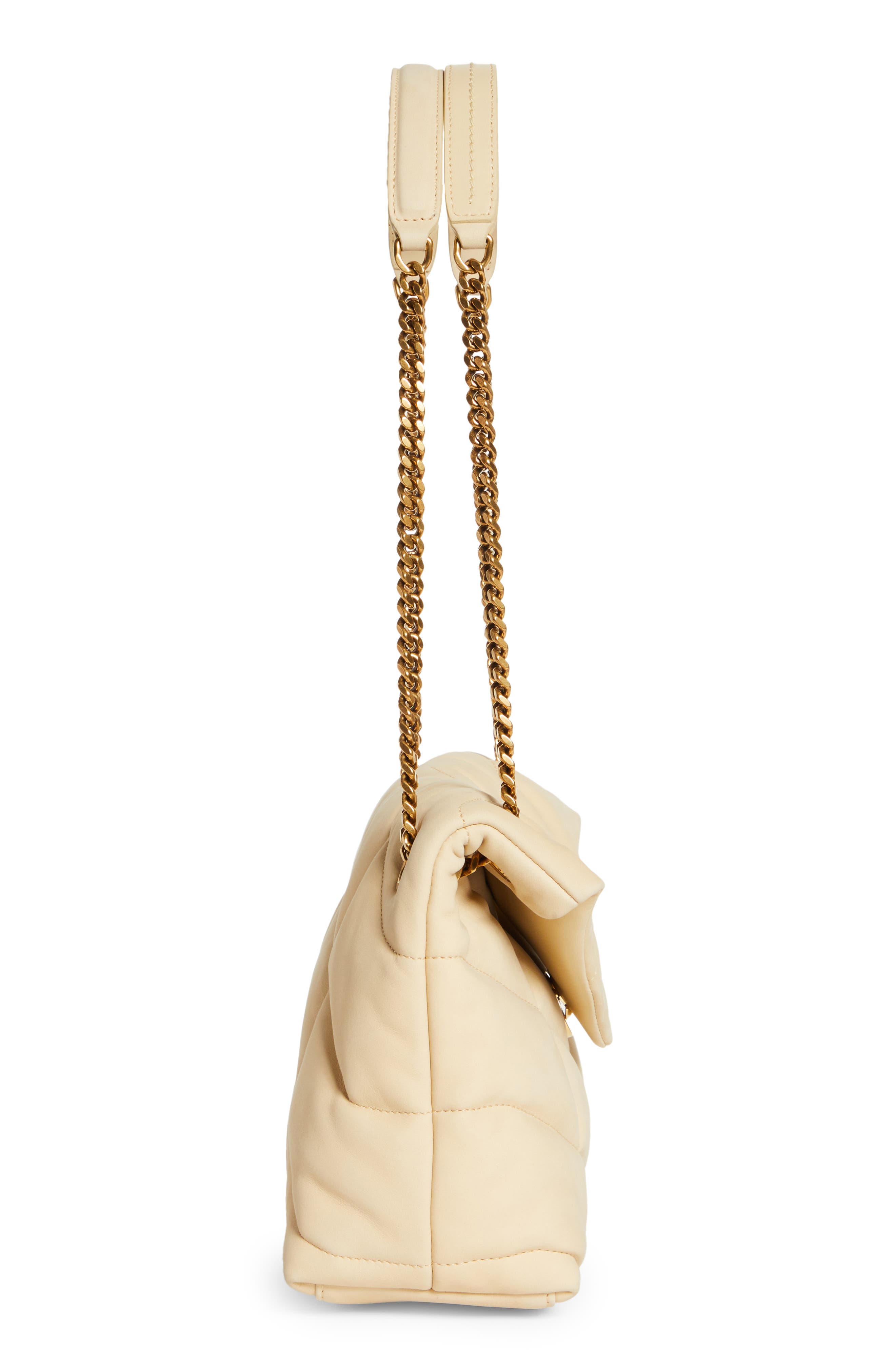 Saint Laurent Small Lou Leather Puffer Bag, Alternate, color, 