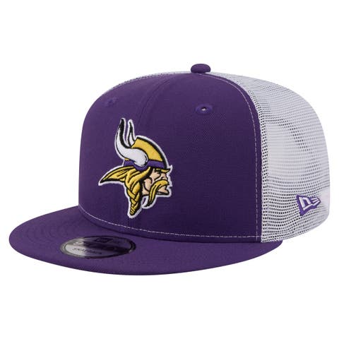 Men's New Era Purple Minnesota Vikings Core Team 9FIFTY Trucker Snapback Hat