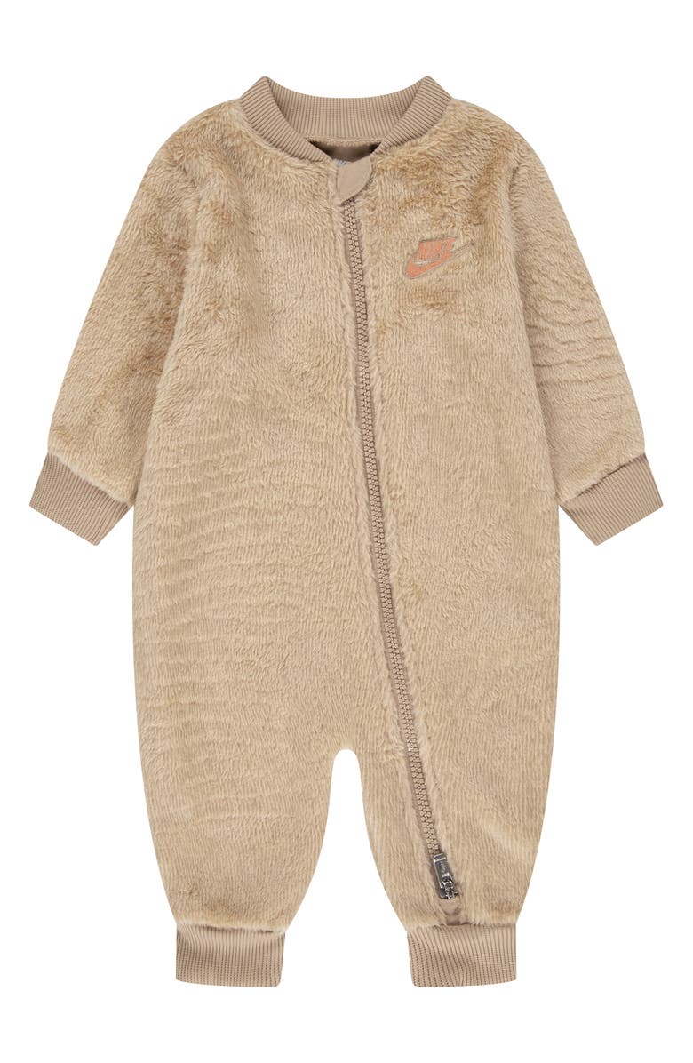 Nike Fleece Romper, Main, color, Hemp