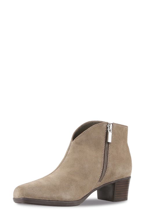 Munro Shelly Bootie In Almond Suede