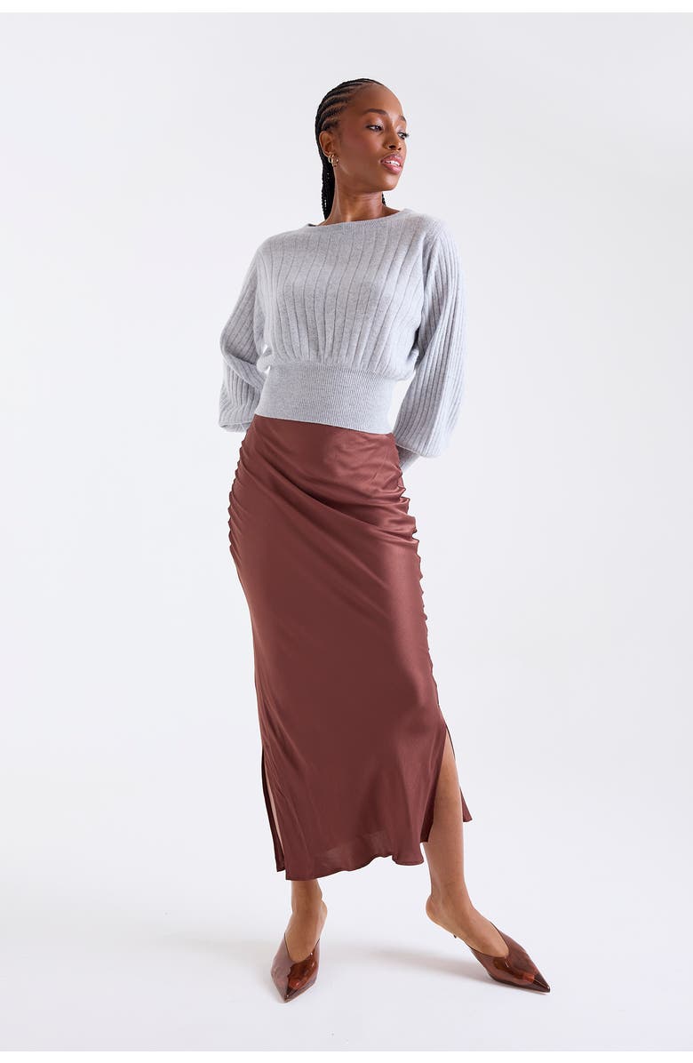 1982 Rosa Ribbed 100% Cashmere Sweater, Alternate, color, Super Grey