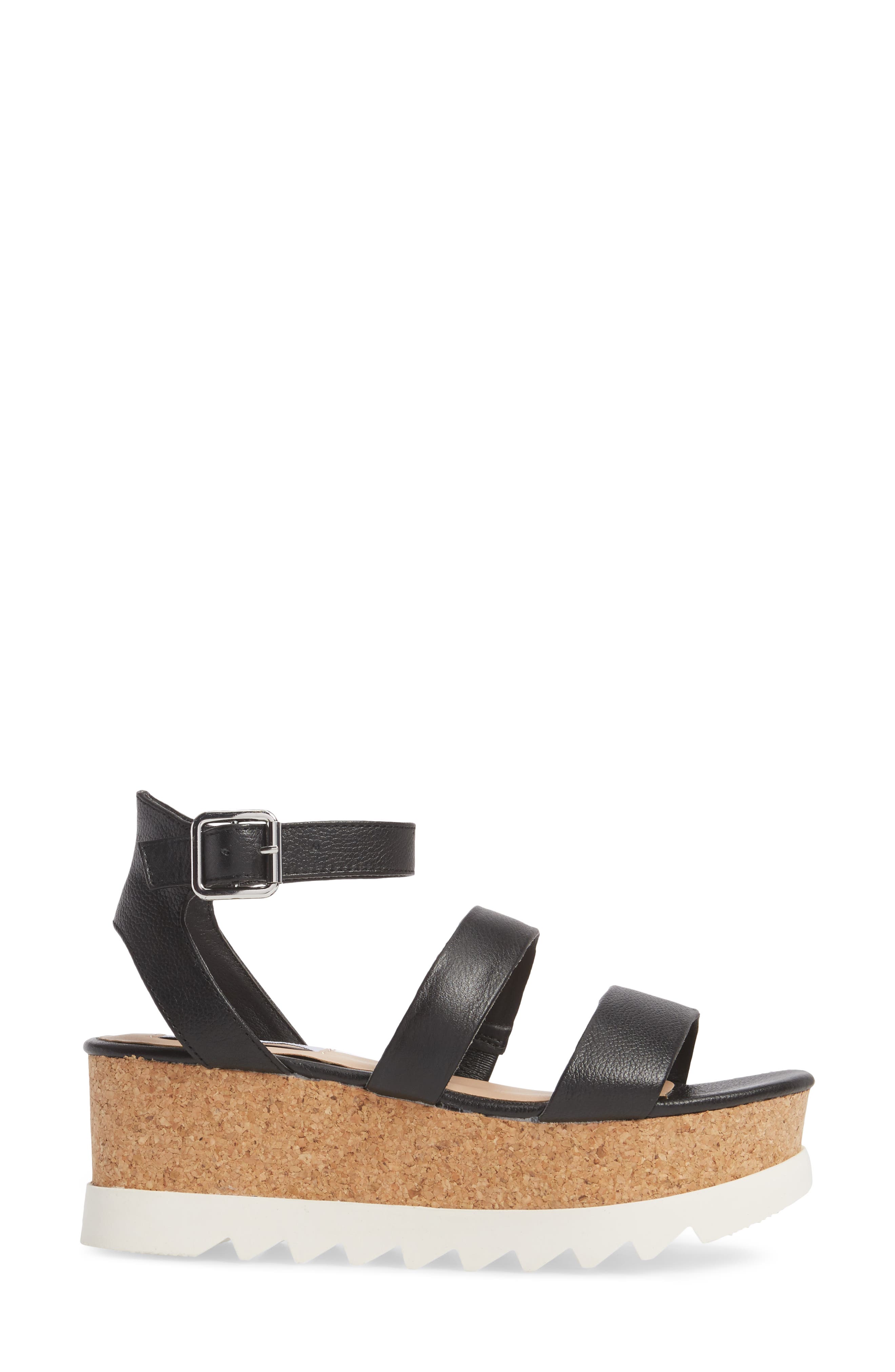 Kirsten Layered Platform Sandal, Alternate, color, BLACK LEATHER