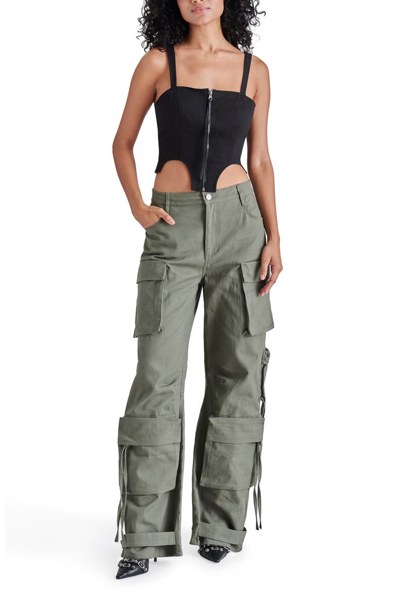 Duo Wide Leg Cargo Pants, Alternate, color, OLIVE