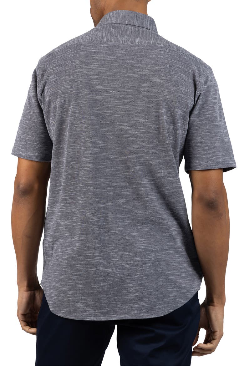 Slub Pique Button-Up Shirt, Alternate, color, PEBBLE GREY