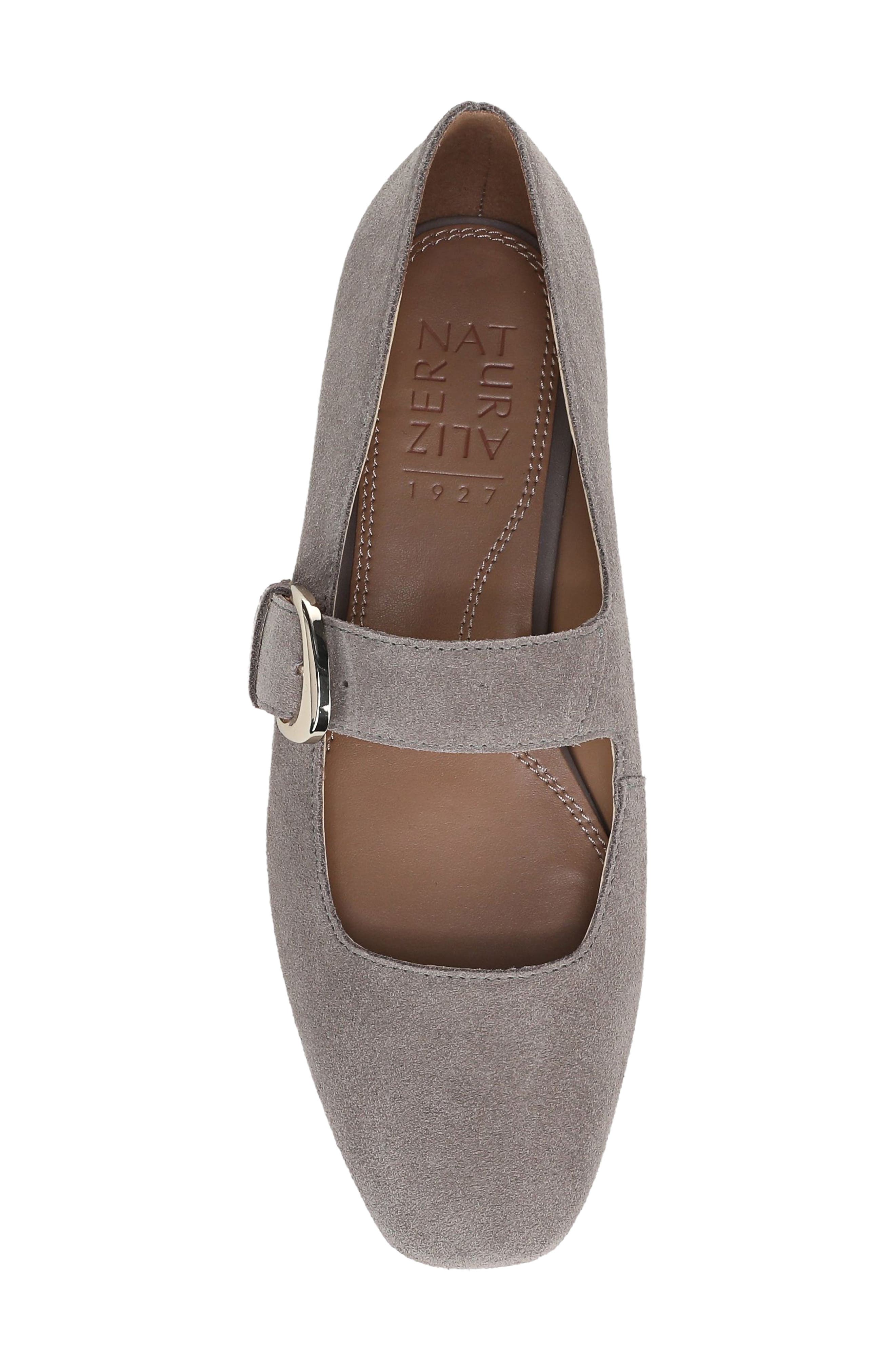 Cosmic Mary Jane Flat (Women)- Wide Width Available, Alternate, color, STONE GREY SUEDE