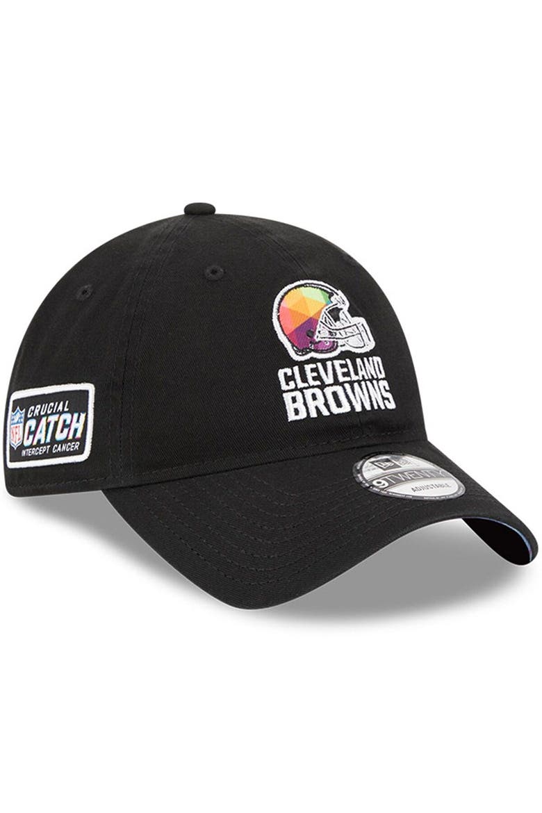 Men's New Era  Black Cleveland Browns 2023 NFL Crucial Catch 9TWENTY Adjustable Hat, Main, color, Black