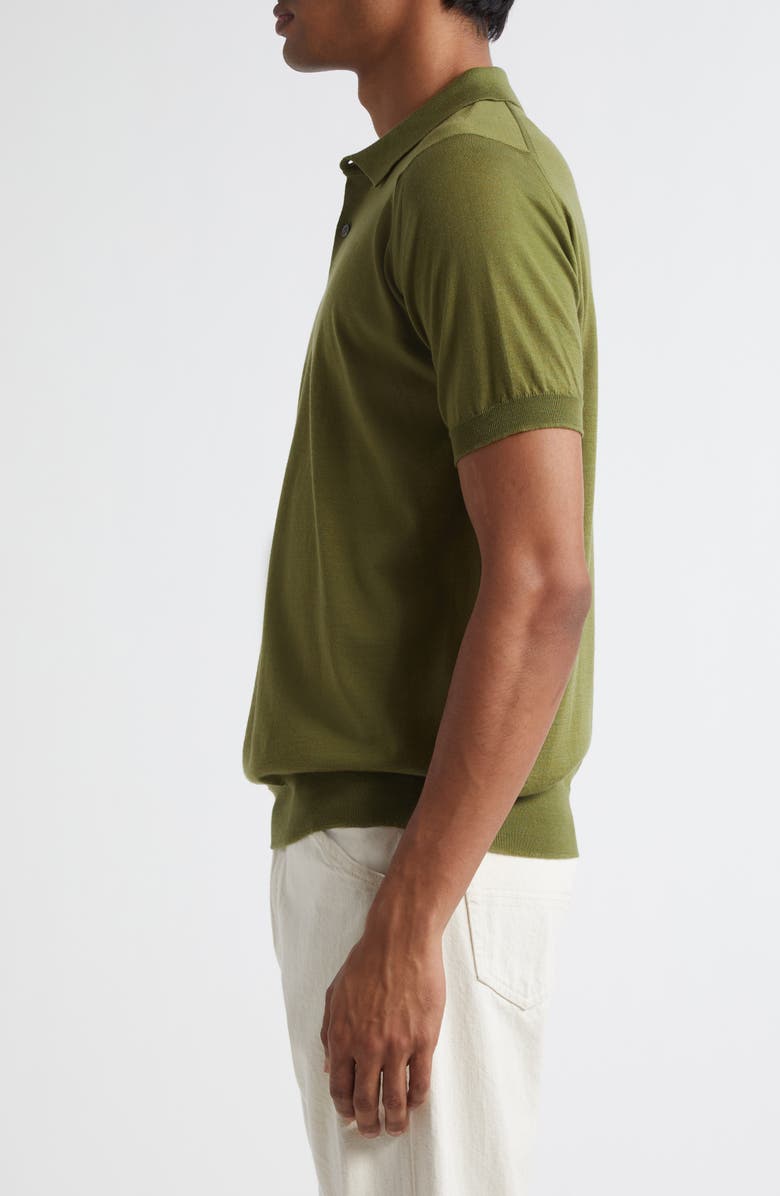 John Smedley Leyburn Merino Wool & Sea Island Cotton Gauze Polo, Alternate, color, Verne