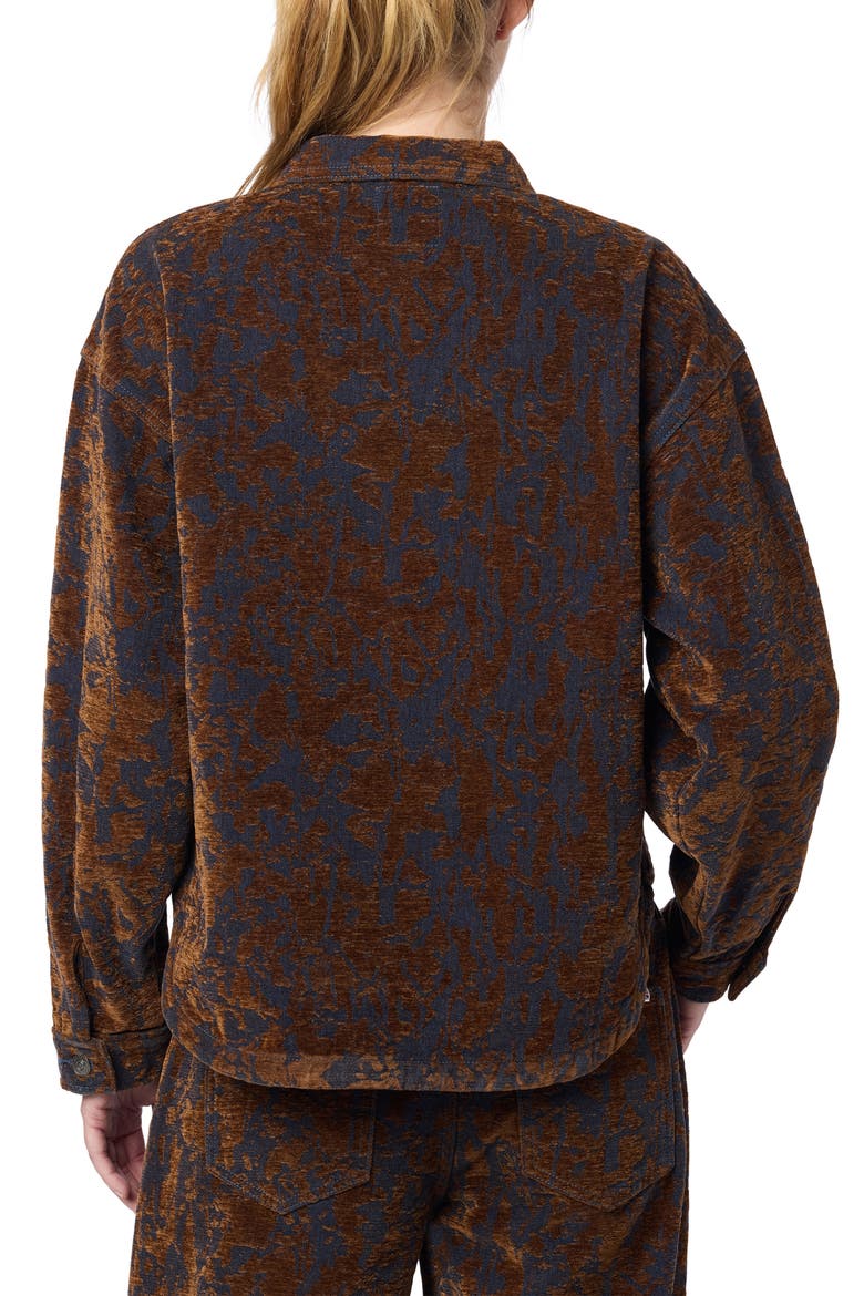 Cropped Jacquard Shirt Jacket, Alternate, color, CHALET