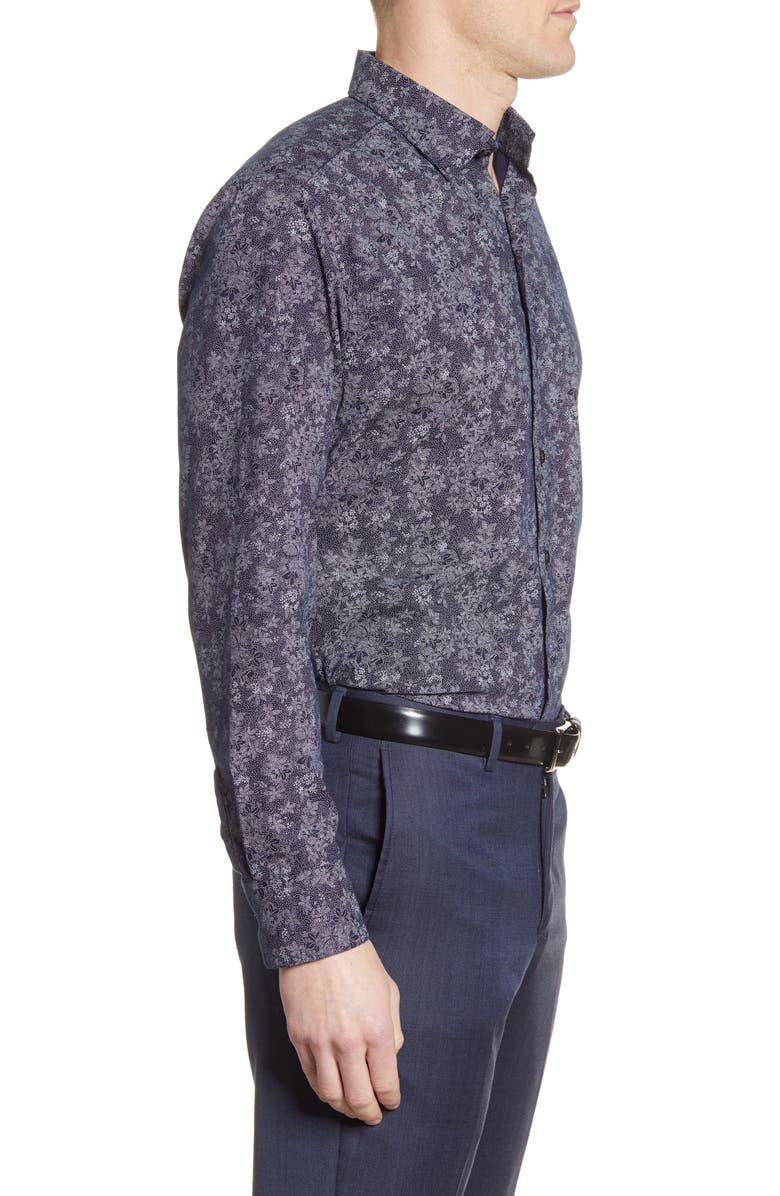 Robert Barakett Welpren Floral Button-Up Shirt, Alternate, color,