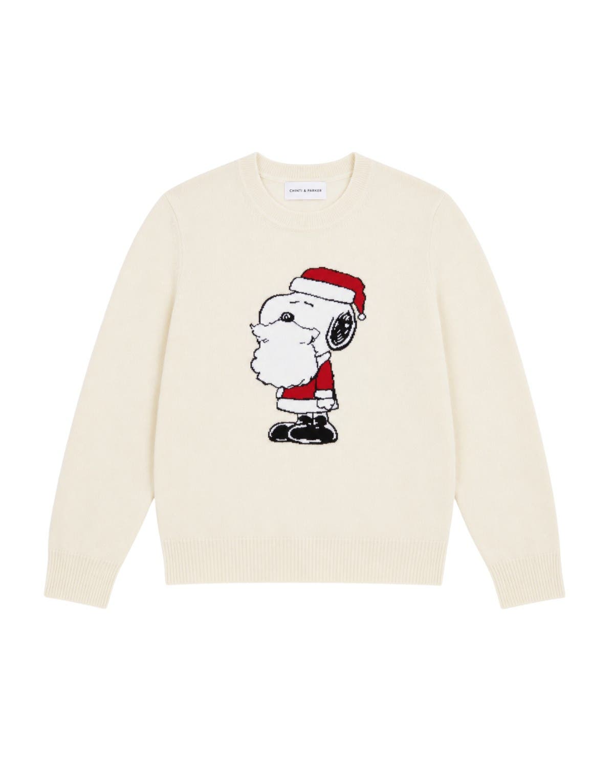 Chinti & Parker Wool-cashmere Snoopy Santa Sweater (Women) | Nordstrom
