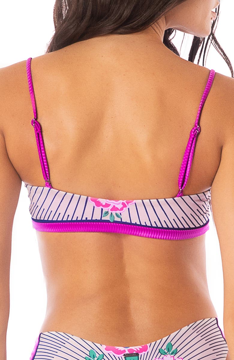 Maaji Cerise Bouquet Vanessa Reversible Bikini Top, Alternate, color, Pink Overflow