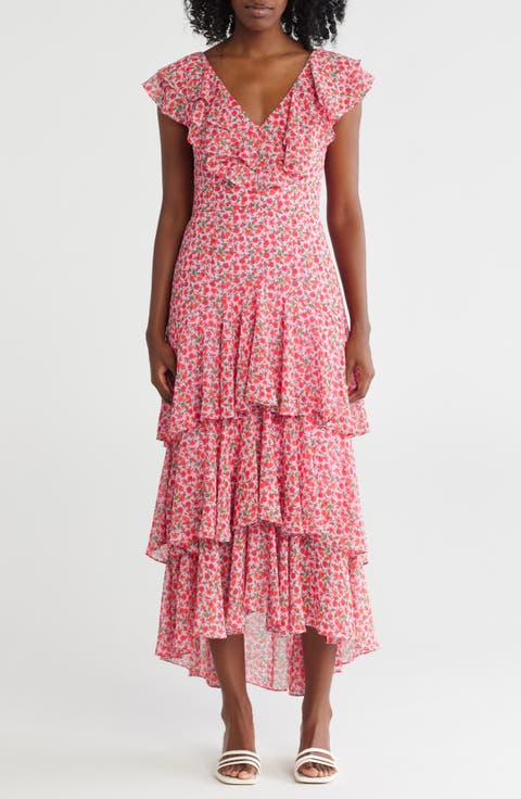 Floral Ruffle Tiered Dress