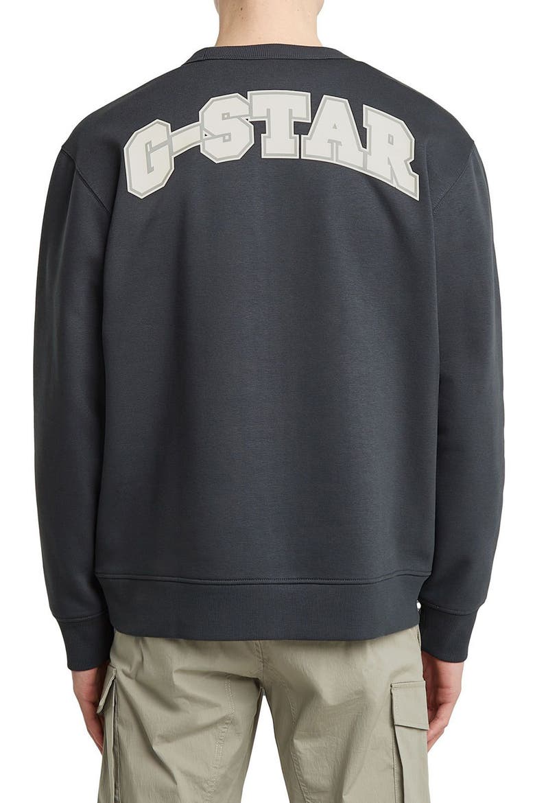 Running Dog Crewneck Sweatshirt, Alternate, color, INDIA INK