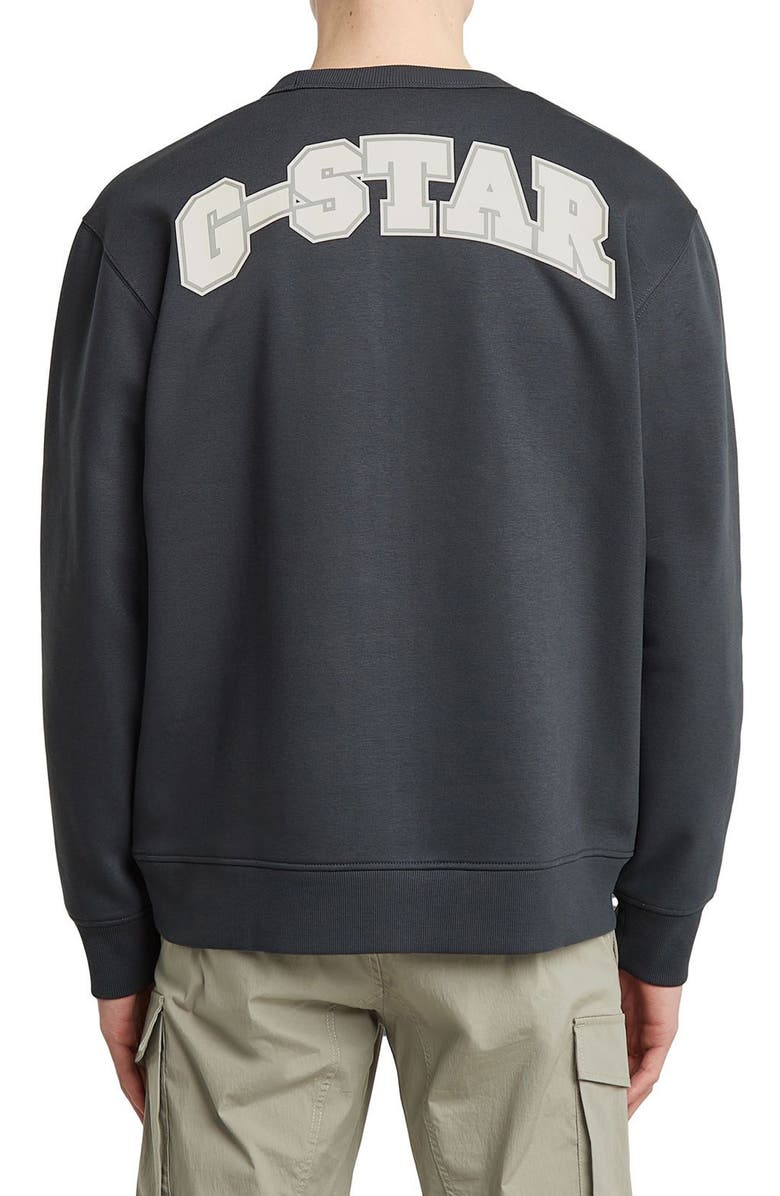 G-STAR Running Dog Crewneck Sweatshirt, Alternate, color, India Ink