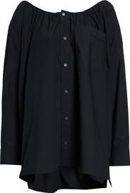Alexander Wang Long Sleeve Cotton Button-Up Shirtdress