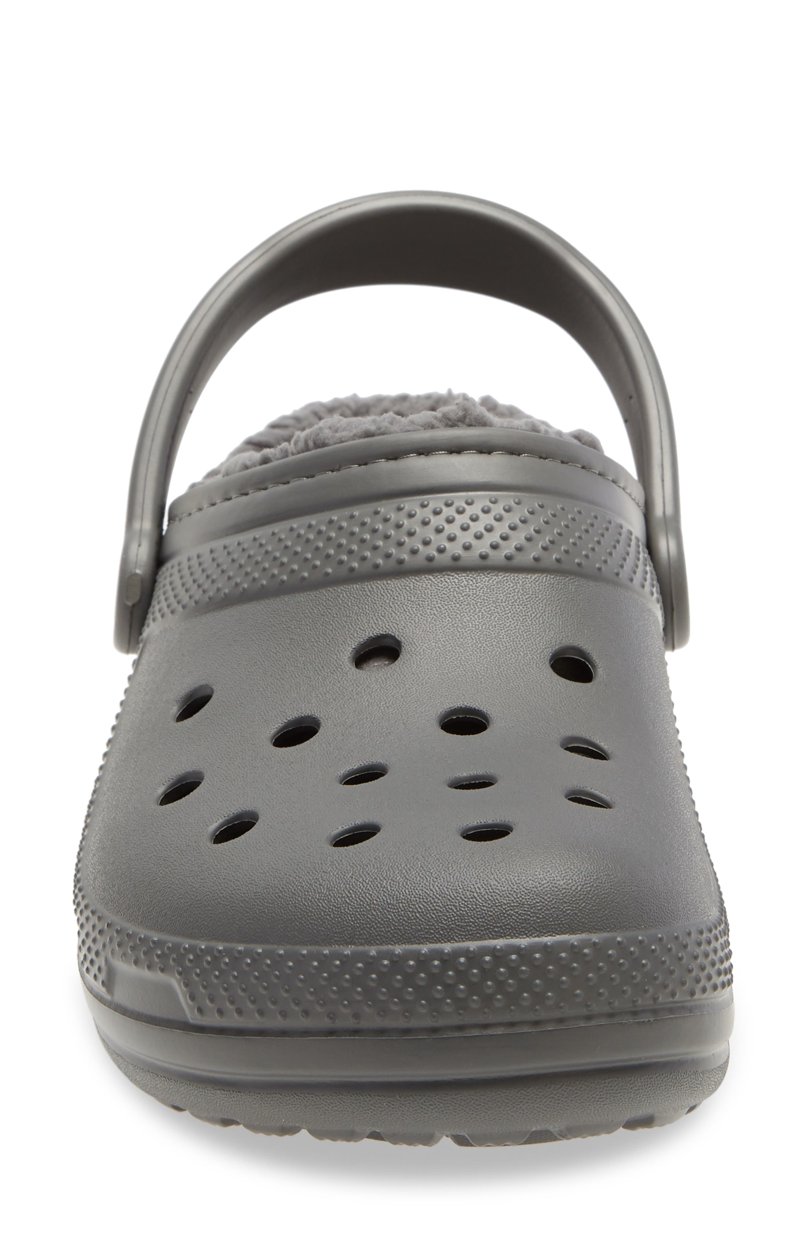 CROCS™ Classic Lined Slipper, Alternate, color, SLATE GREY/ SMOKE