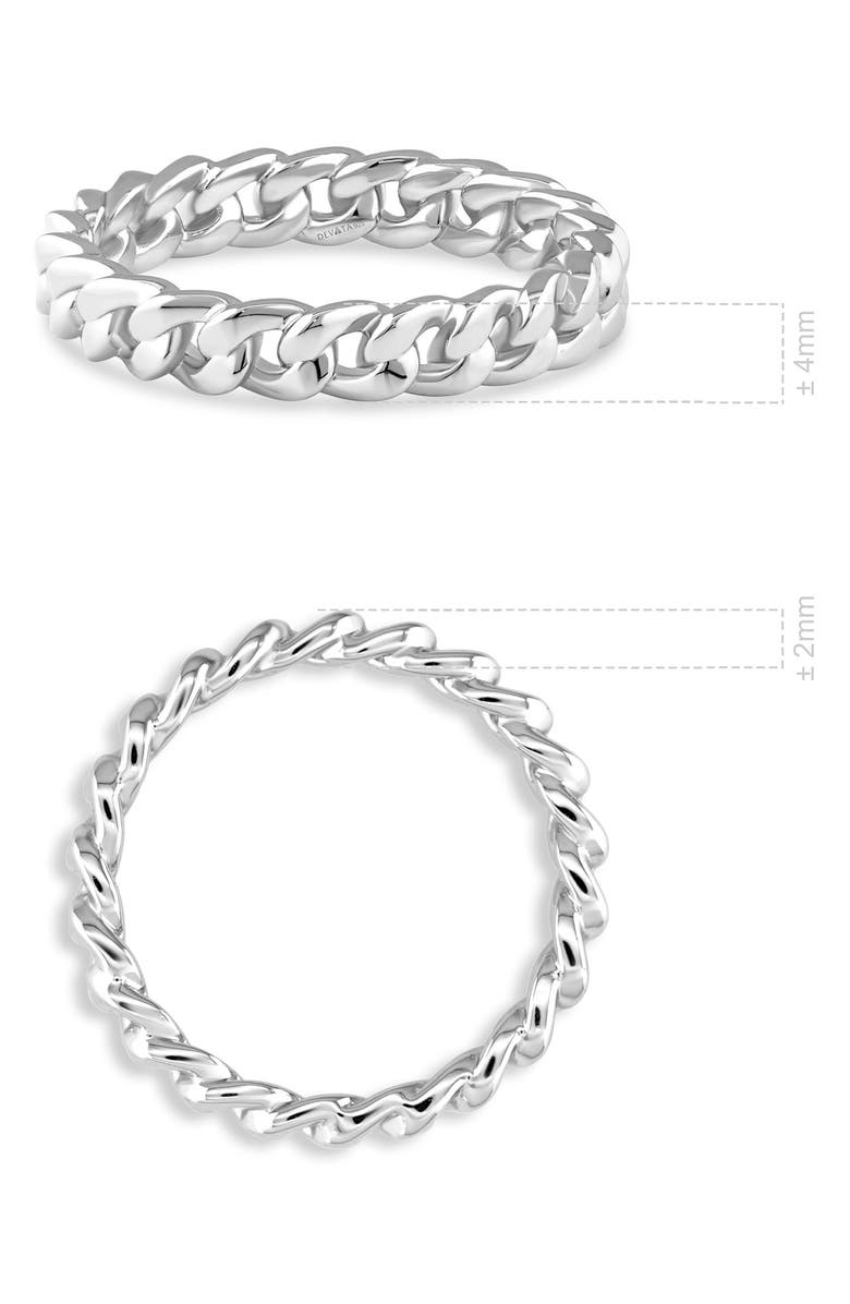DEVATA Curb Chain Eternity Ring, Alternate, color, Silver