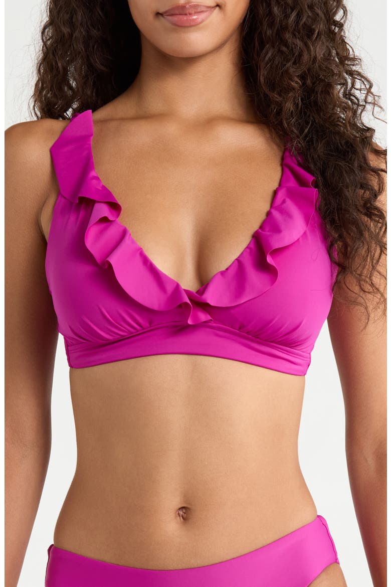 Ruffle Underwire Bikini Top, Main, color, PLUMERIA