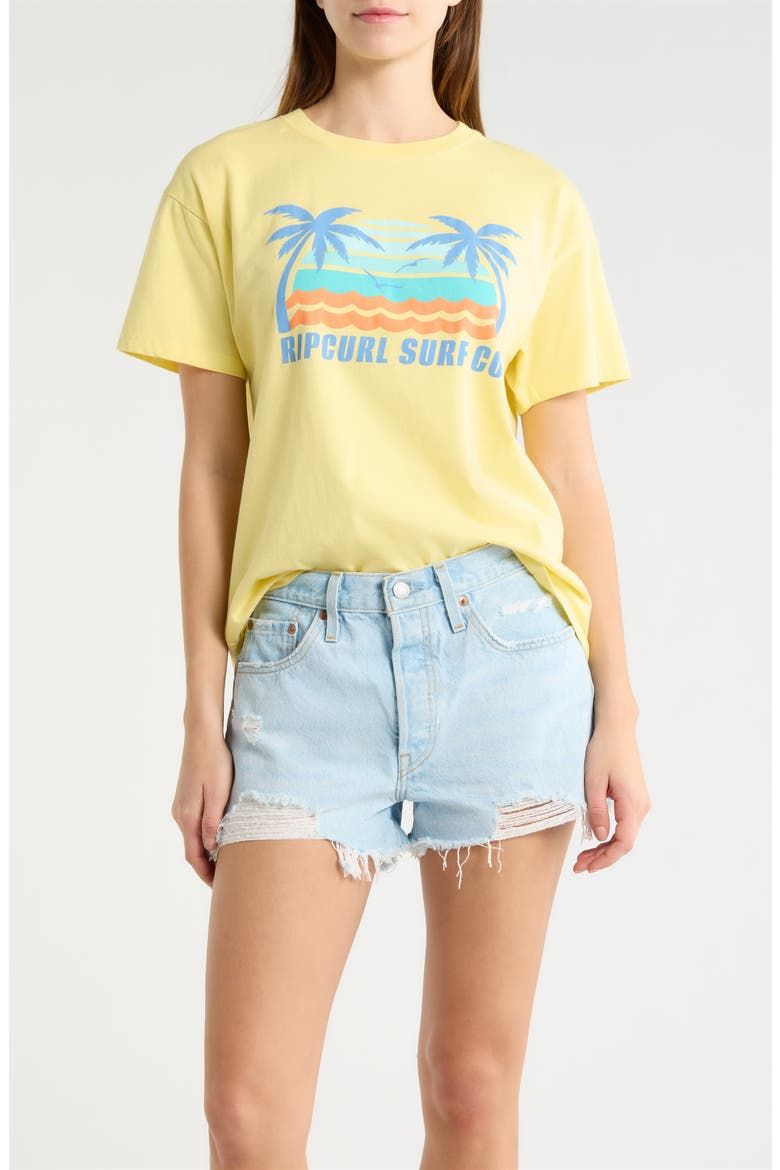 Malibu Relaxed Graphic T-Shirt, Main, color, LEMON