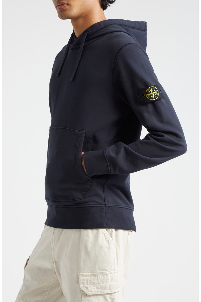 Logo Patch Cotton Hoodie, Alternate, color, NAVY BLUE