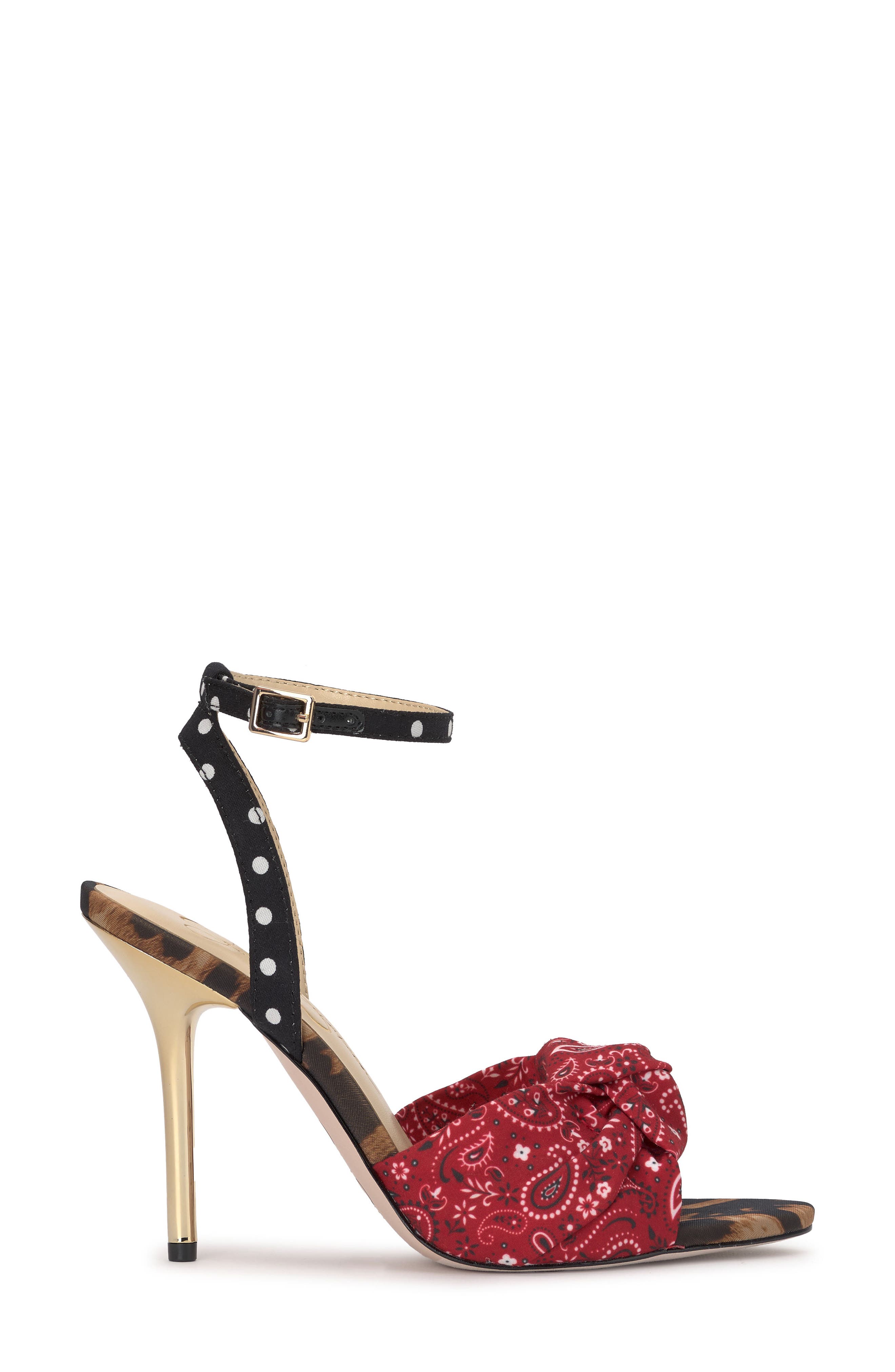 Neveny Ankle Strap Pointed Toe Sandal, Alternate, color, RED
