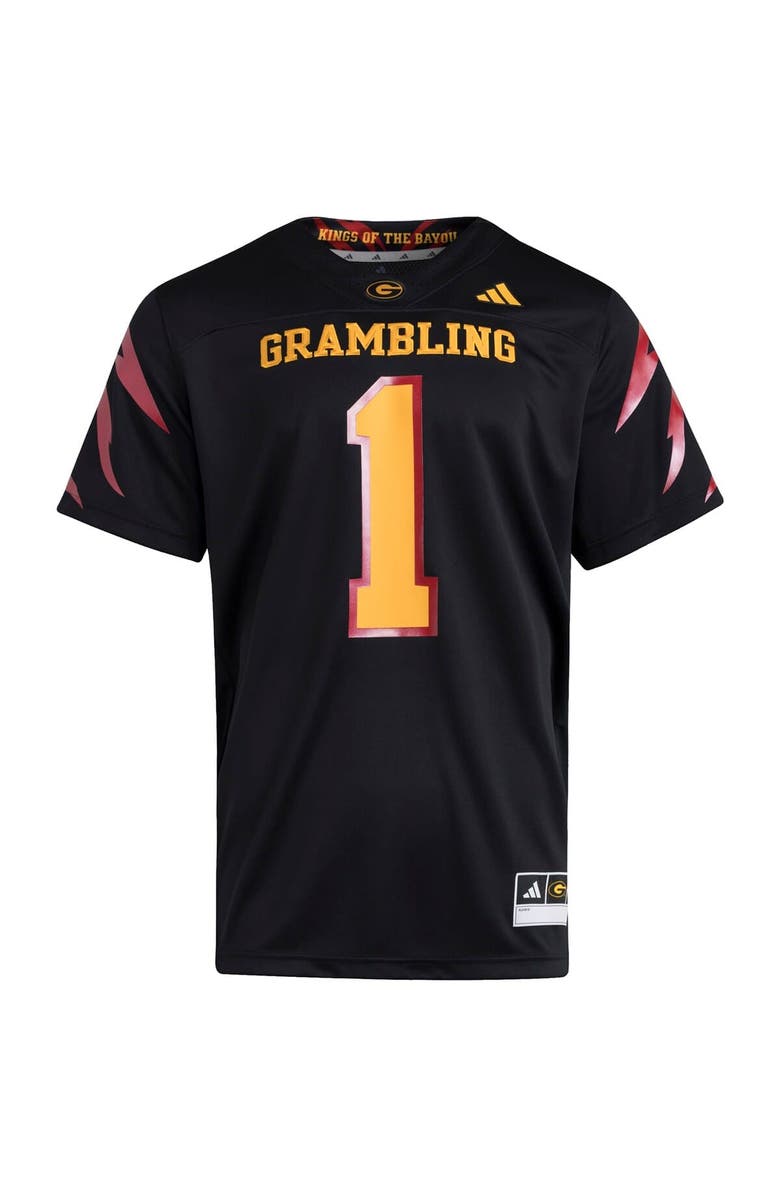 adidas Men's adidas Black Grambling Tigers Premier Strategy Jersey, Alternate, color, Black