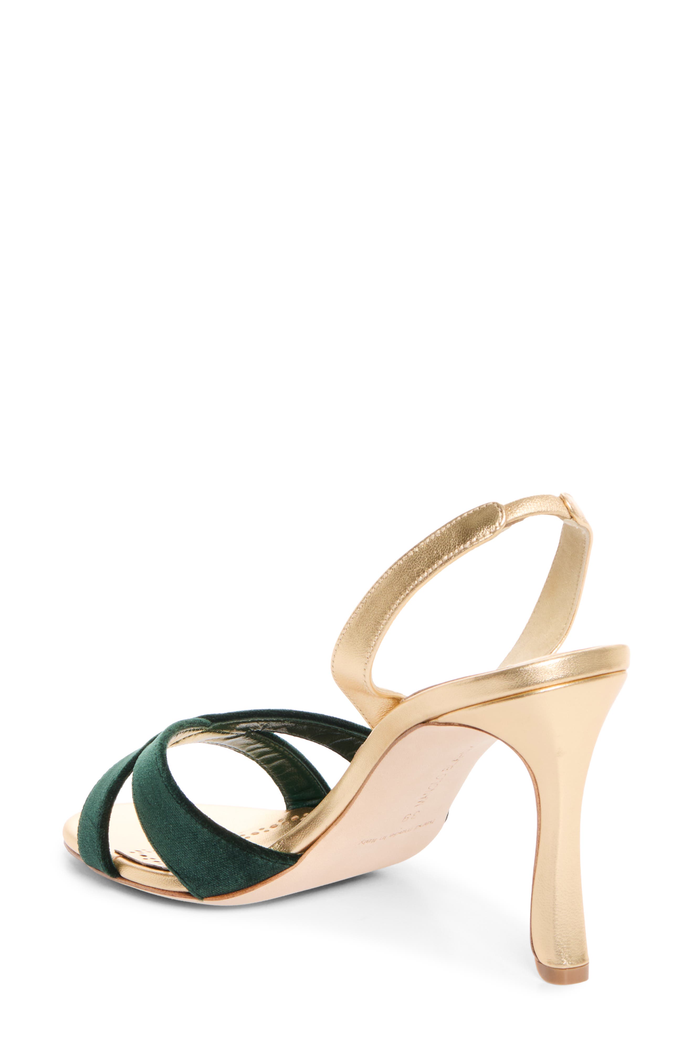 Callydra Slingback Sandal, Alternate, color, DARK GREEN/ GOLD