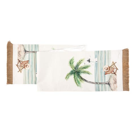 Life Is Better At The Beach Embroidered Dining Table Runner
