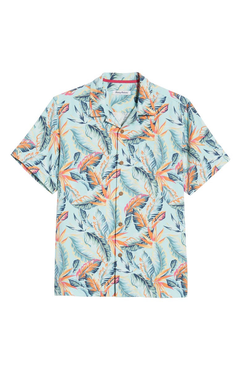 Tommy Bahama Break Wave Fronds Silk Blend Sport Shirt, Alternate, color, 