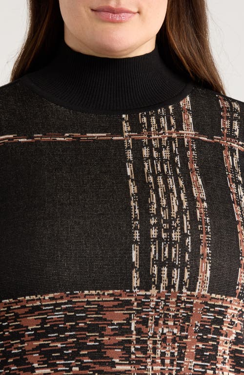 Anne Klein Plus Size Turtleneck Luxe-stitch Sweater In Multi