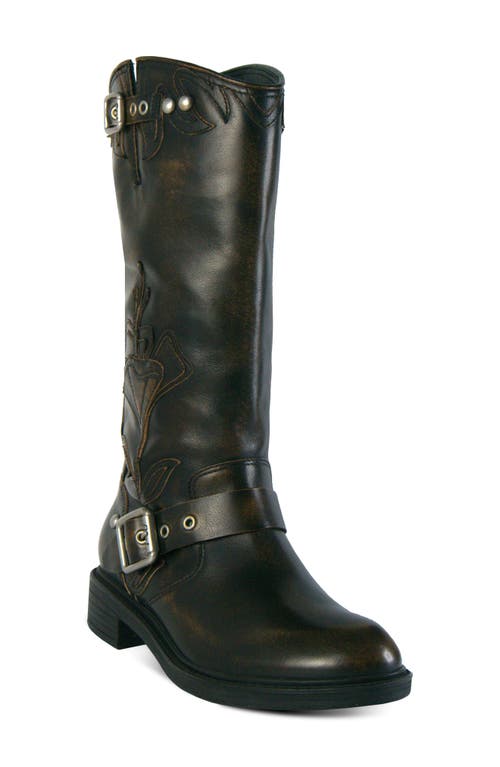 Ash Flax Moto Boot In Black