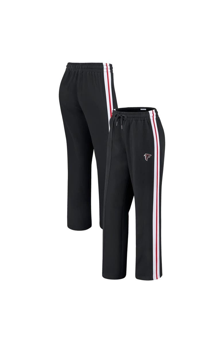 WEAR by Erin Andrews Women's WEAR by Erin Andrews Black Atlanta Falcons Color-Block Straight Leg Pants, Main, color, Black