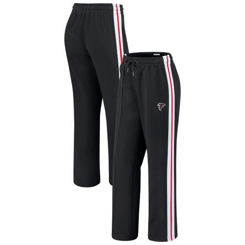 Wear By Erin Andrews Black Atlanta Falcons Color-block Straight Leg Pants In Black