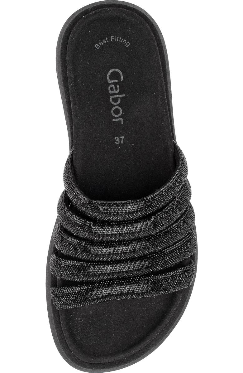 Gabor Strappy Slide Sandal, Alternate, color, Black