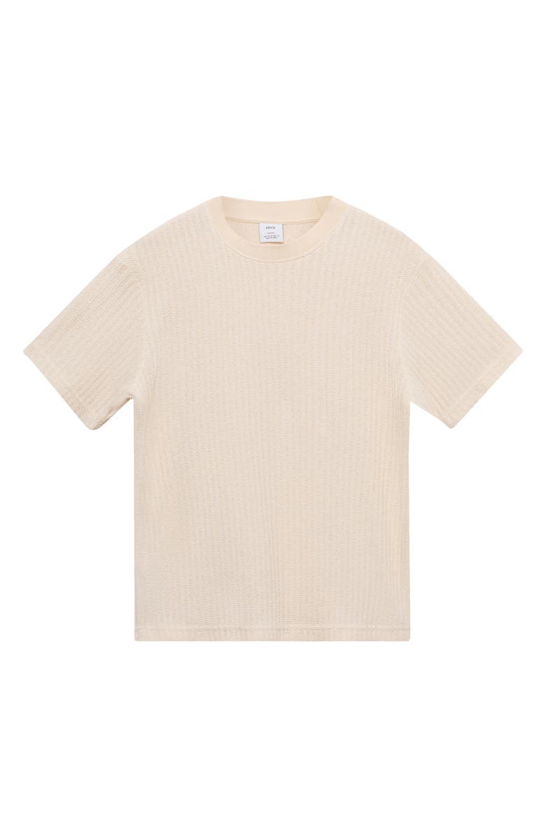 MANGO Stripe Jersey T-Shirt, Alternate, color, Ivory White
